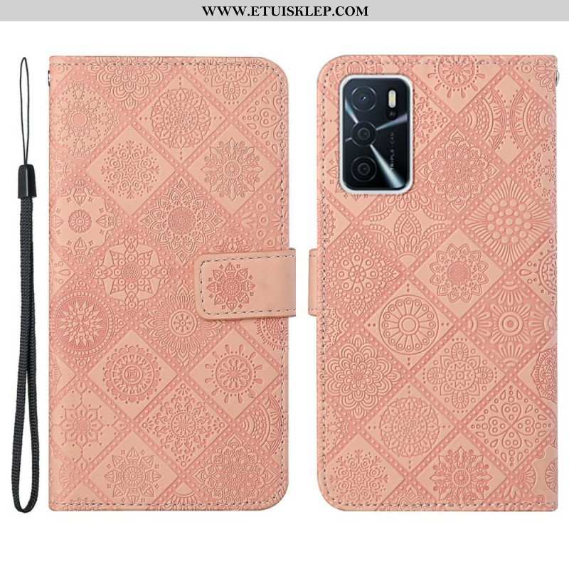 Etui Folio do Oppo A16 / A16s Wzór Gobelinu